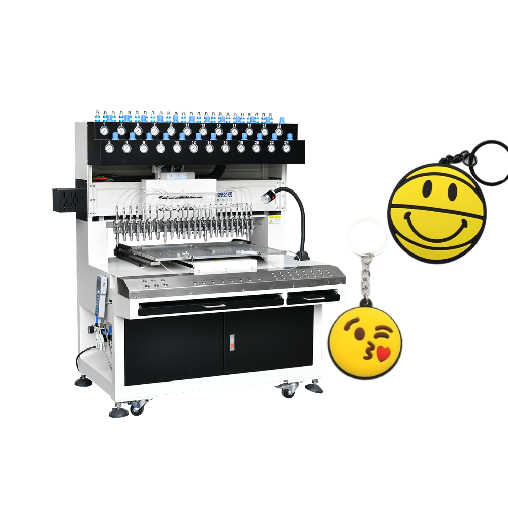 Kawaii Emoji soft pvc keychain filling machine